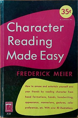 Character Reading Made Easy, by Frederick Meier [1949 Hardcover, vintage]
