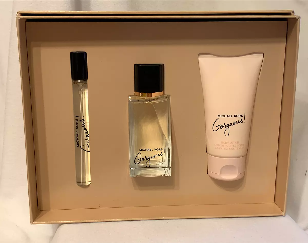 Michael Kors Gorgeous 3 Piece Gift Set EDP 50ml 10ml Body Lotion 75ml boxed