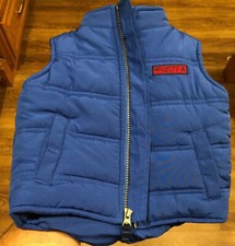 Toddler Carters Zip Up Vest Size 12 Months Blue 2 Slash Pockets