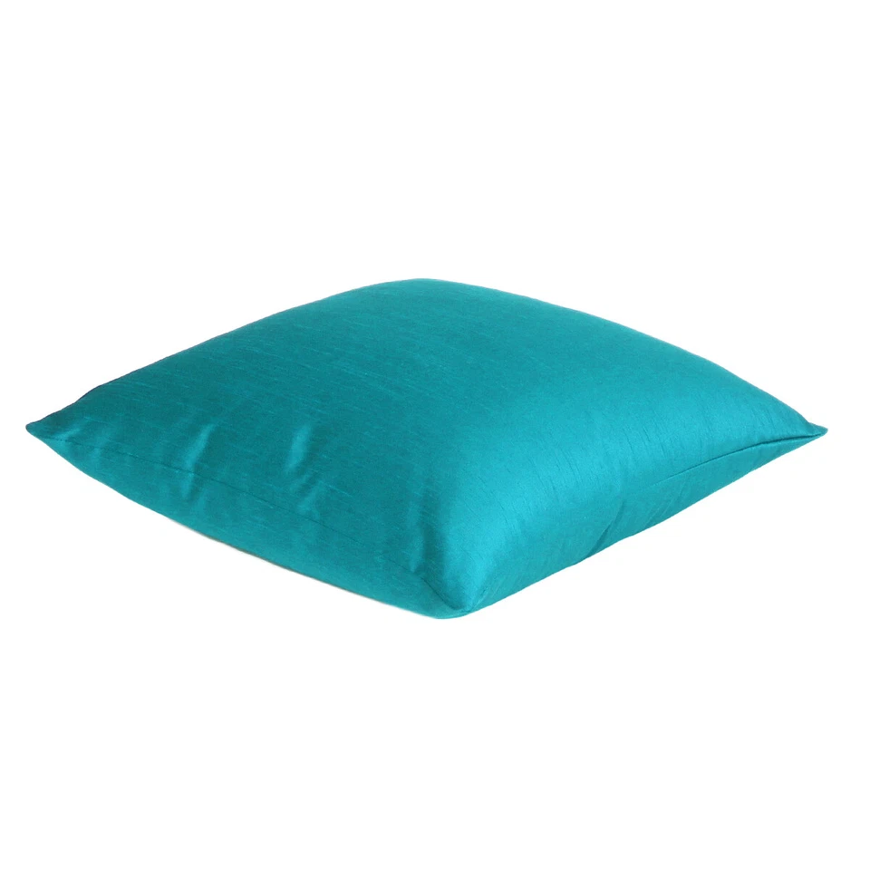 Cover Solid Color Sofa Pillow Case Cushion Square Home Decor Turquoise Green 18" - Image 4 of 4