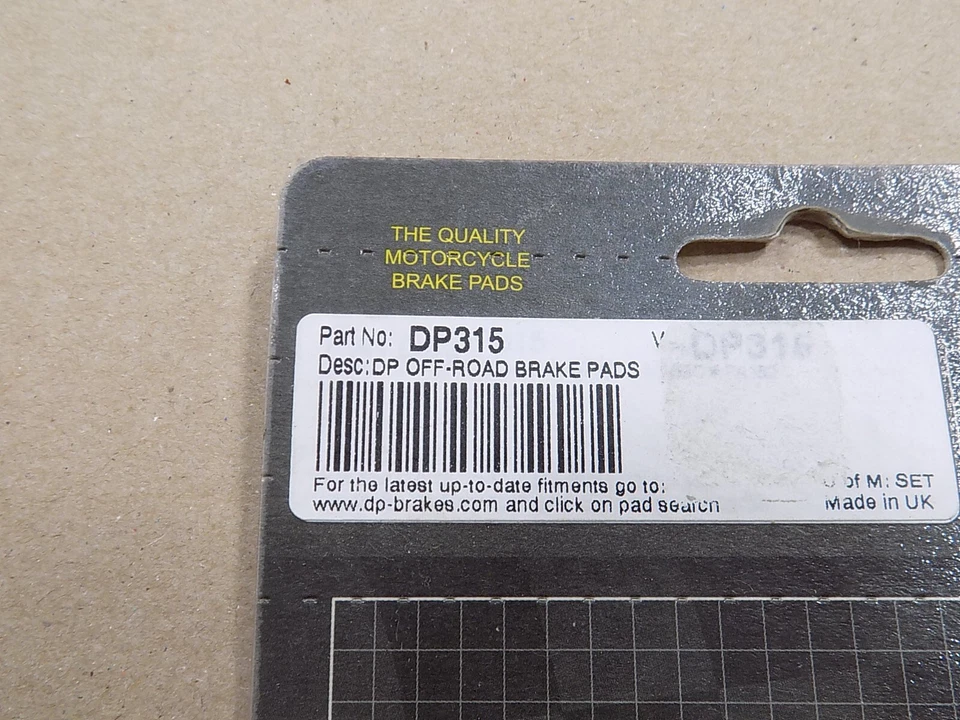 NOVAS PASTILHAS DE FREIO DP FREIOS OFF ROAD / DP315 - Imagem 2 de 2