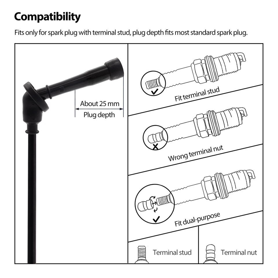 Свеча зажигания катушки зажигания для Suzuki DRZ400 DRZ400E DRZ400S DRZ400SM 2000-2019 - Изображение 2 из 4
