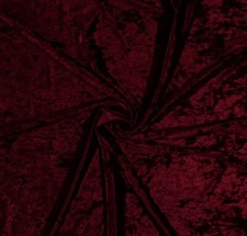 Crushed Panne' Stretch Velvet Burgundy Polyester/Spandex Fabric by Yard D443.08