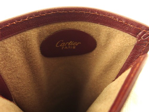 Cartier Glasses Case Mastrin Bordeaux Leather Authentic USED T20053 - Picture 6 of 6