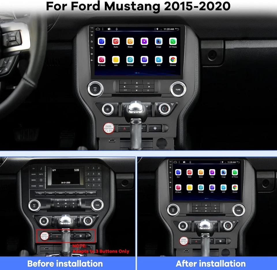 Für Ford Mustang VI 2015-2021 Android14 Autoradio Navi Car Play GPS DAB+AM 128GB - Bild 2 von 4