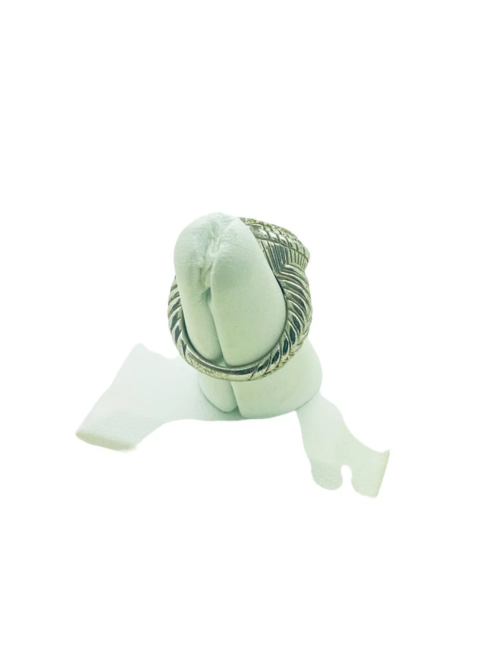 Anillo corazón Judith Ripka plata esterlina verde pavé circonita cúbica talla 6,25 Foto 2 de 4