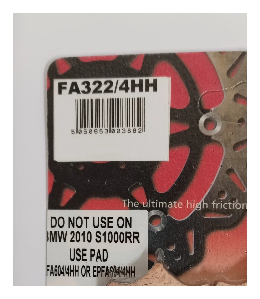 EBC Sintered FRONT Brake Pads (1 Set) For HUSQVARNA 701 SUPERMOTO (2016 to 2024) - Image 3 of 4
