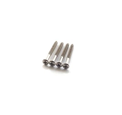 Neck Plate Screws for Electric Guitars – Chrome x4 - Guitar Anatomy