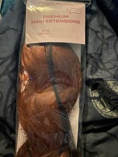 Lullabellz 22 inch 5 Piece Brushed Out Wave Clip Hair Extensions Copper Red 350