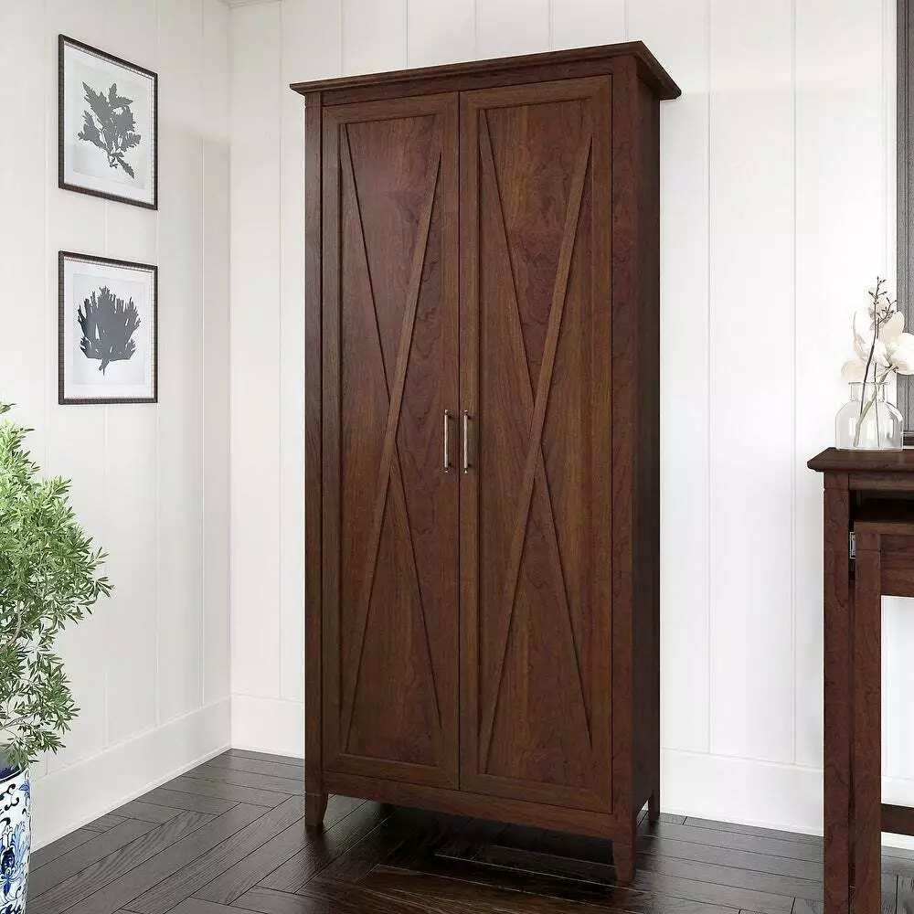 Tall cherry storage cabinet deals