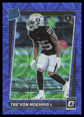 2021 Donruss Optic #271 Tre'von Moehrig Las Vegas Raiders Blue Scope Football