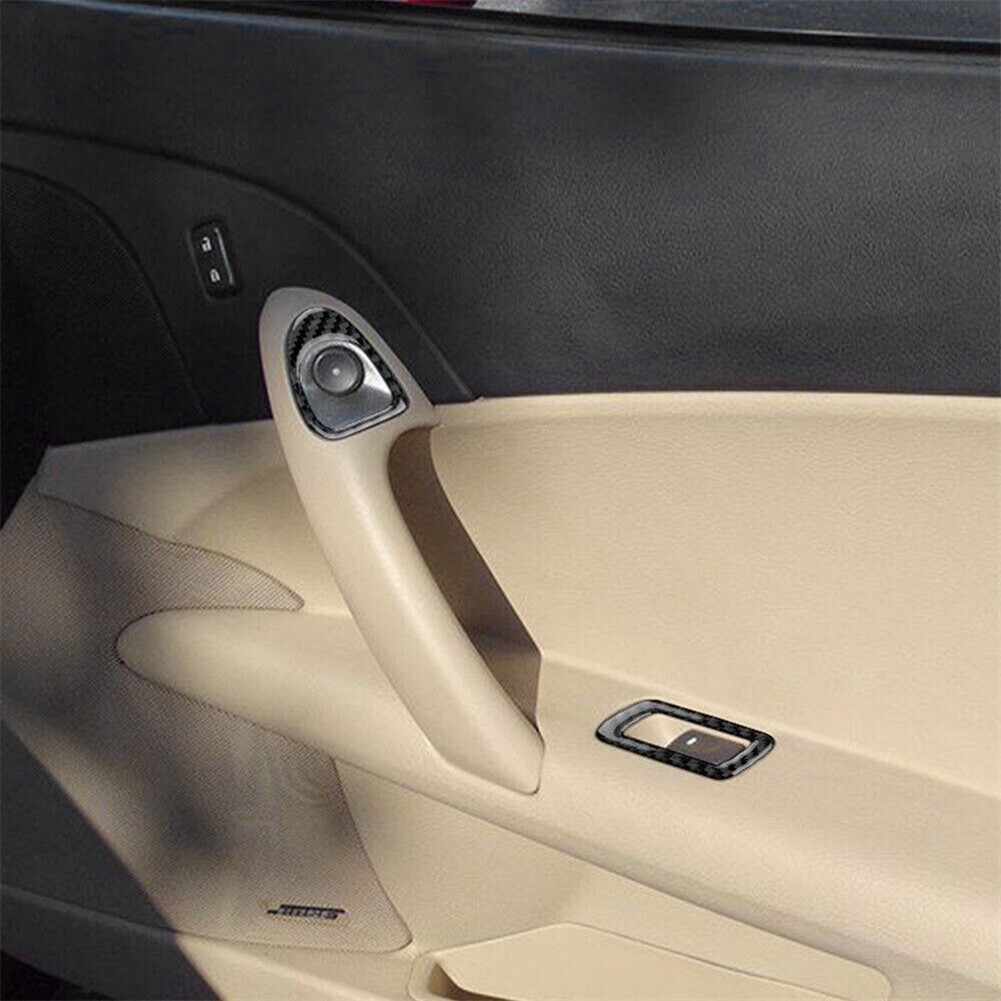 Button Cover Sticker Car Interior Parts Auto Car 4PCS/set Car Stickers