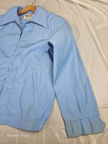 Vintage 1950s McGregor Drizzler Gabardine Ricky Jacket Blue - Sz 38 - Picture 3 of 11