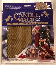 NIB Candle Magic Kit Gold Metallic Honeycomb Distlefink Designs 55215 HOLIDAY!