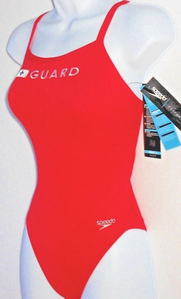 Traje de baño para mujer talla 12 nuevo con etiquetas traje de baño rojo 781101 Speedo protector de natación EU 38 Foto 4 de 4