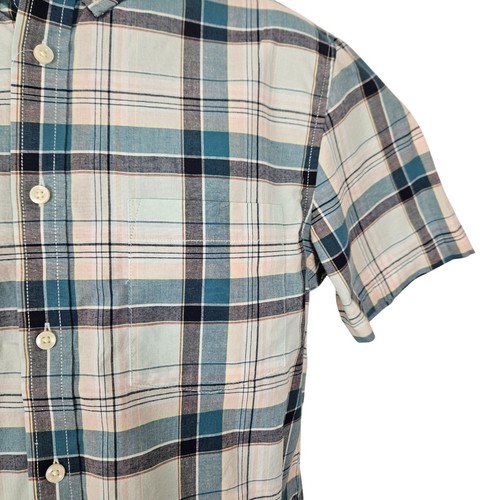 Goodfellow & Co Mens Green Plaid Short Sleeve Button-Up Shirt Size S Casual - 第 6/12 張圖片