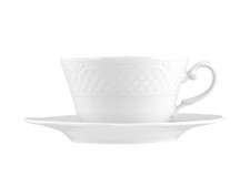 Arianna Porzellan Teetasse mit wei&szlig;er Untertasse Cc170