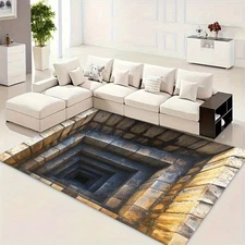 3 D-Optical Illusion Welcome Mat  850gm2 Polyester Carpet, Machine Washable, Sui