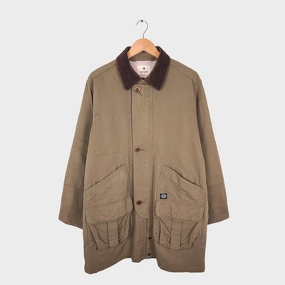 SNOW PEAK Herren Made in Japan Takibi Spec Canvas Jagd Mantel Jacke - Größe L