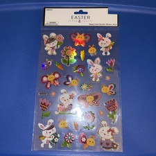 Paper Craft Happy Easter Bunnies Stickers-29 Pc-New