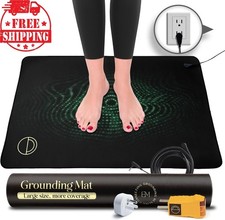 Grounding Mat for Bed Full Body Earthing Pad for Sleep Pain Relief w Cord Tester