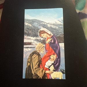 new  Beautiful Christmas holy card Made In Italy