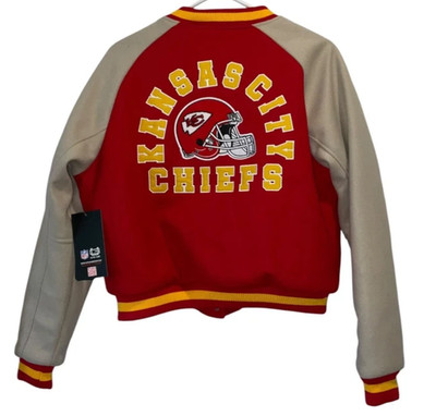 Kansas City Chiefs Ultra GAME Lined Varsity Jacket Youth Sz 14/16  $155