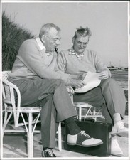 1956 John Dulles Herbert Hoover Jr Us Secretary State 8X10 Vintage Press Photo