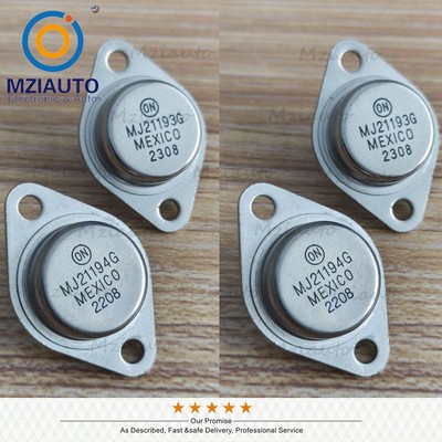 4PCS TO-3 Silicon Power Transistors For ON MJ21193G & MJ21194G Output PNP NPN US