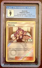 Acerola 112a/147 2ND Place League Promo Alt Art Pokemon CGC Graded 9 Mint