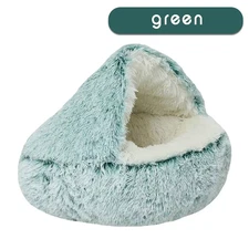 Soft Long Plush Pet Bed with Cover round Cat Bed Pet Mattress Warm Cat Dog Sleep