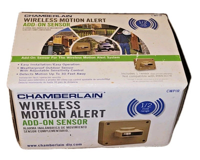 CHAMBERLAIN INFRARED WIRELESS MOTION ALERT ADD-ON SENSOR CWPIR - NEW SEALED
