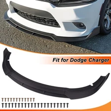 For 2015-2022 Dodge Charger Splitter SRT Style Front Bumper Lip Matte Black