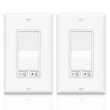 Double Dimmer Light Switch, Greencycle 2PK - 3 Way Dimmer for LED/CFL & Halogen