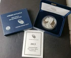 2013 W Proof $1 American Silver Eagle Dollar