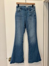 Free People We The Free CRVY Infinite Stretch Pull-On Flare Jeans Boho Flare