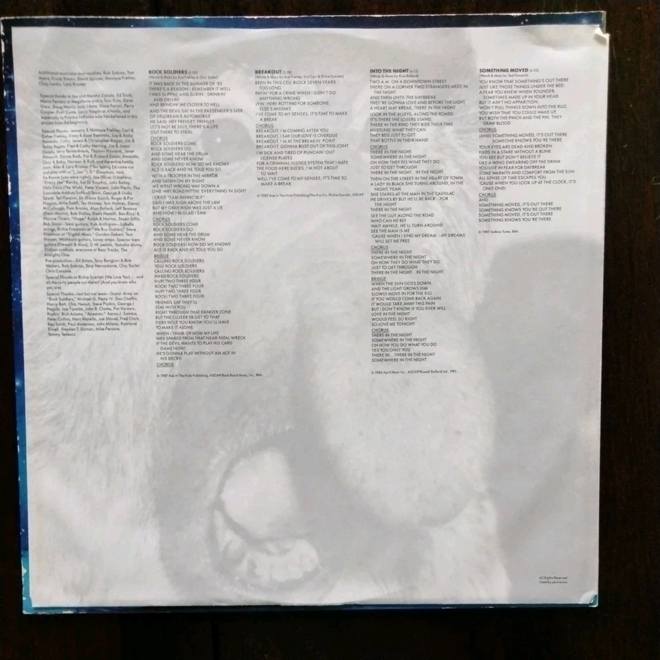 Ace Frehley LP. Frehley's Comet.  1987 Atlantic Records R-154476. - Image 4 of 4