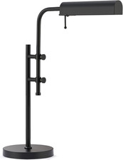 Rustic Desk Lamp, Adjustable Industrial Style Metal Table Lamp, 3 Color Temperat