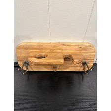 Vintage Wood Wall Mounted Rack with Hooks for Wine, baseball bat etc
