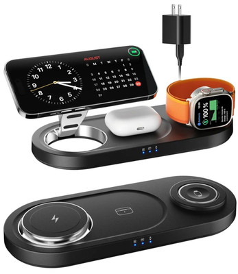 3 in 1 Wireless Charger, Nano Magnetic iPhone Charging Station for Apple Devices