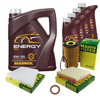 Mann Inspektionspaket 9L Mannol Energy 5W-30 FüR Mercedes W211 E 400 CDI