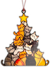 Cat Ornament, Cat Ornaments for Christmas Tree, Funny Holiday Decorations 202...