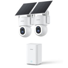 aosu SolarCam D1 Max 2-Cam Kit, 4K Solar Security Cameras Outdoor White