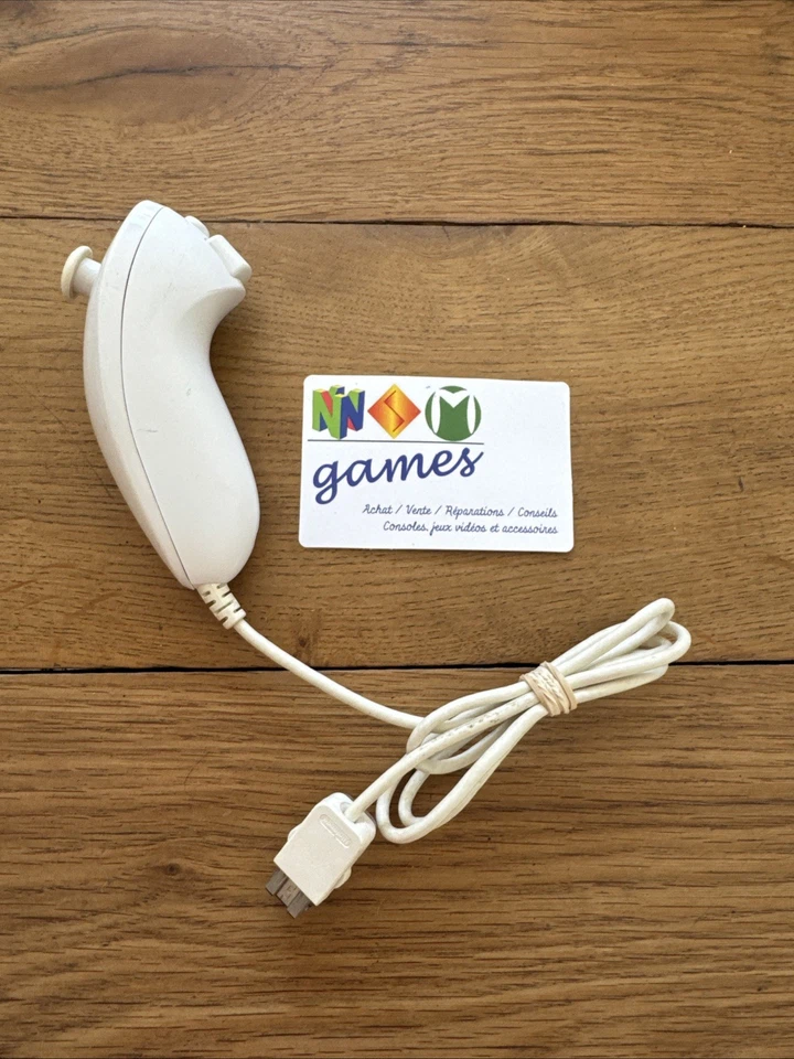 Original Nintendo Wii Nunchuk RVL-004 Officiel Blanc - Photo 1/4