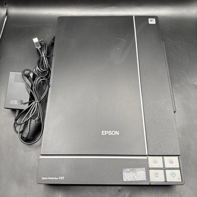 Epson Perfection V37 J232C Flatbed Scanner W/ Power Adapter & 10ft USB
