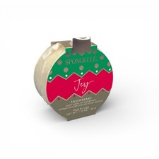 Spongelle Holiday Ornament Body Wash Infused Buffer Sponge SNOWBERRY 1.75 oz