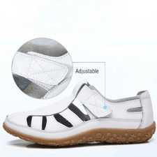 Handmade Vintage Leather Sandals for Women Comfort and Soft Closed-toe Size 40