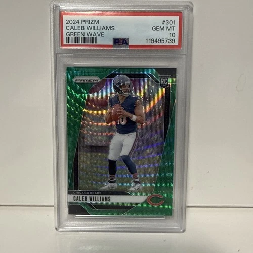 2024 Panini Prizm - Rookies Caleb Williams #301 Green Wave Prizm (RC)