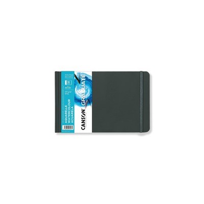 Canson Graduate Watercolor Paper, Hard Cover Art Journal, 8.5x5.5 inches, 28