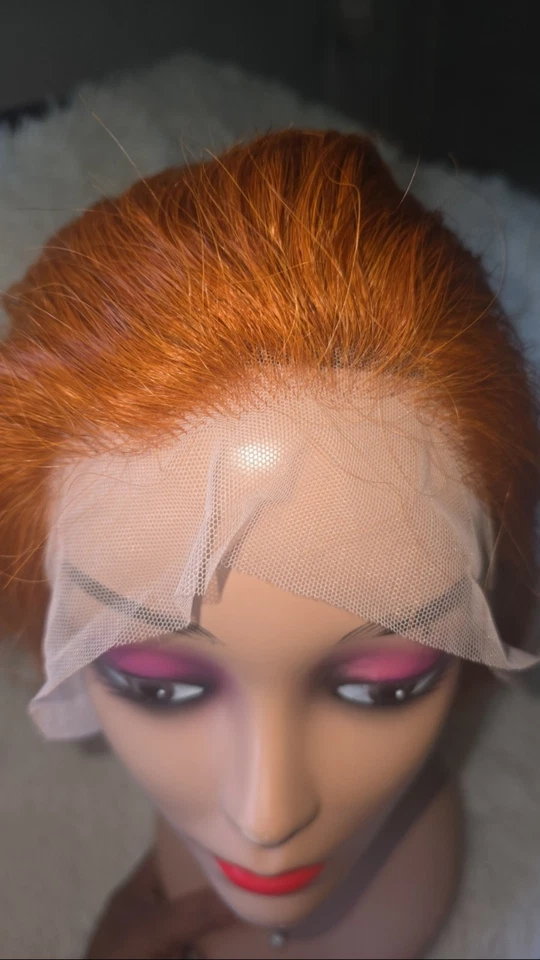 Peluca de cabello humano Bob de 12 pulgadas 13x4 180 % densidad frente de encaje recto Foto 4 de 4